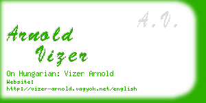 arnold vizer business card